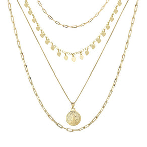 Mix de Colares Barbara Medalha São Bento Folheado a Ouro 18k Piuka