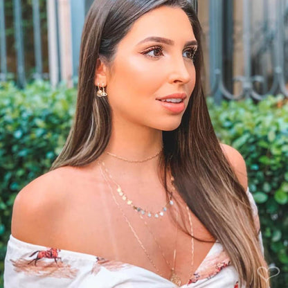 Mix de Colares Barbara Medalha São Bento Folheado a Ouro 18k Piuka