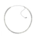 Choker Folheado em Ródio Branco Kylie