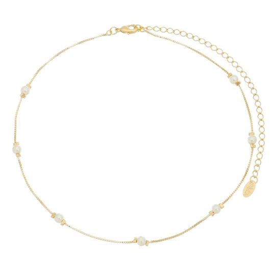 Choker Piuka Alanis Pérolas Folheado a Ouro 18k