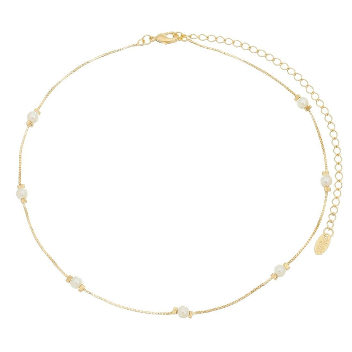 Choker Piuka Alanis Pérolas Folheado a Ouro 18k