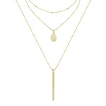 Colar 3 Voltas Lindy Medalha Santa Rita Folheado a Ouro 18k Piuka