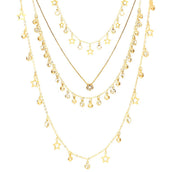 Mix de Colares Adhara Estrelas Folheado a Ouro 18k Piuka