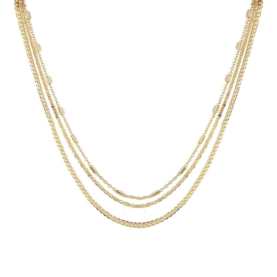 Choker Piuka Ross 3 Voltas Folheada a Ouro 18k