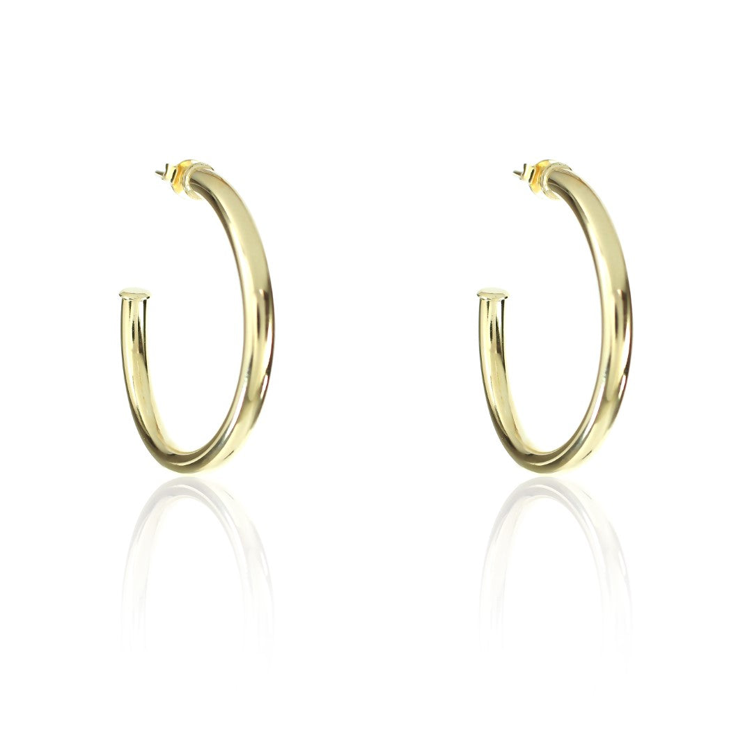 Brinco Piuka Argola Chiara Folheado a Ouro 18k