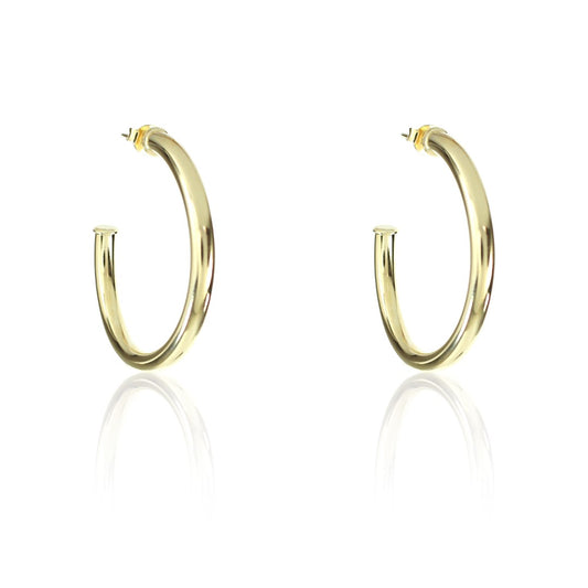 Brinco Piuka Argola Chiara Folheado a Ouro 18k