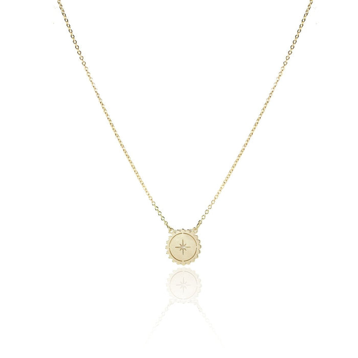 Colar Piuka Medalha Estrela da Proteção Folheado a Ouro 18k