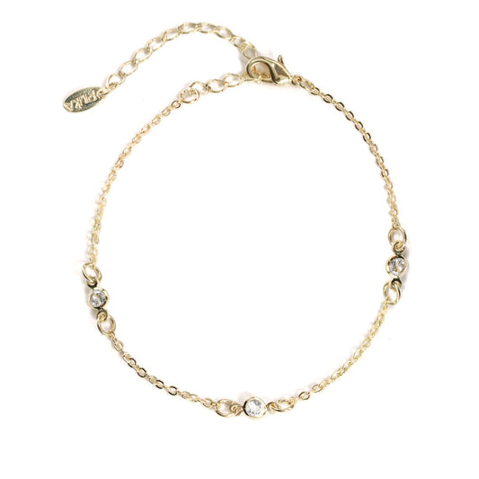 Pulseira Piuka Teka Zircônia Folheado a Ouro 18k