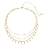 Choker Piuka 3 Voltas Malu Zircônias Folheada a Ouro 18k