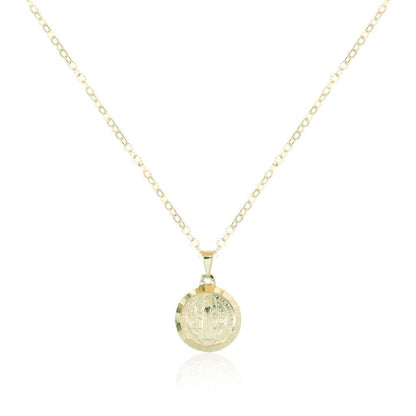 Colar São Bento Medalha Folheado a Ouro 18k