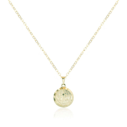 Colar São Bento Medalha Folheado a Ouro 18k