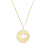 Colar Feminino Medalha Me Guia Senhor Por Onde Eu For Folheado a Ouro 18k
