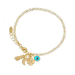 Pulseira Folheada a Ouro 18k 2 Voltas Correntes Ely