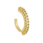 Piercing de Pressão Ivy Argola Zircônias Cristal Folheado a Ouro 18k Piuka