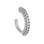 Piercing de Pressão Piuka Ivy Argola Zircônia Cristal Folheado em Ródio Branco