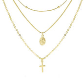 Colar 3 Voltas Santa Rita Folheado a Ouro 18k Piuka