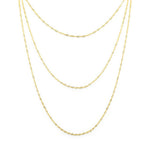 Colar 3 Voltas Amelia Folheado a Ouro 18k Piuka