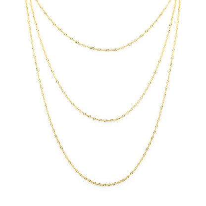 Colar 3 Voltas Amelia Folheado a Ouro 18k Piuka