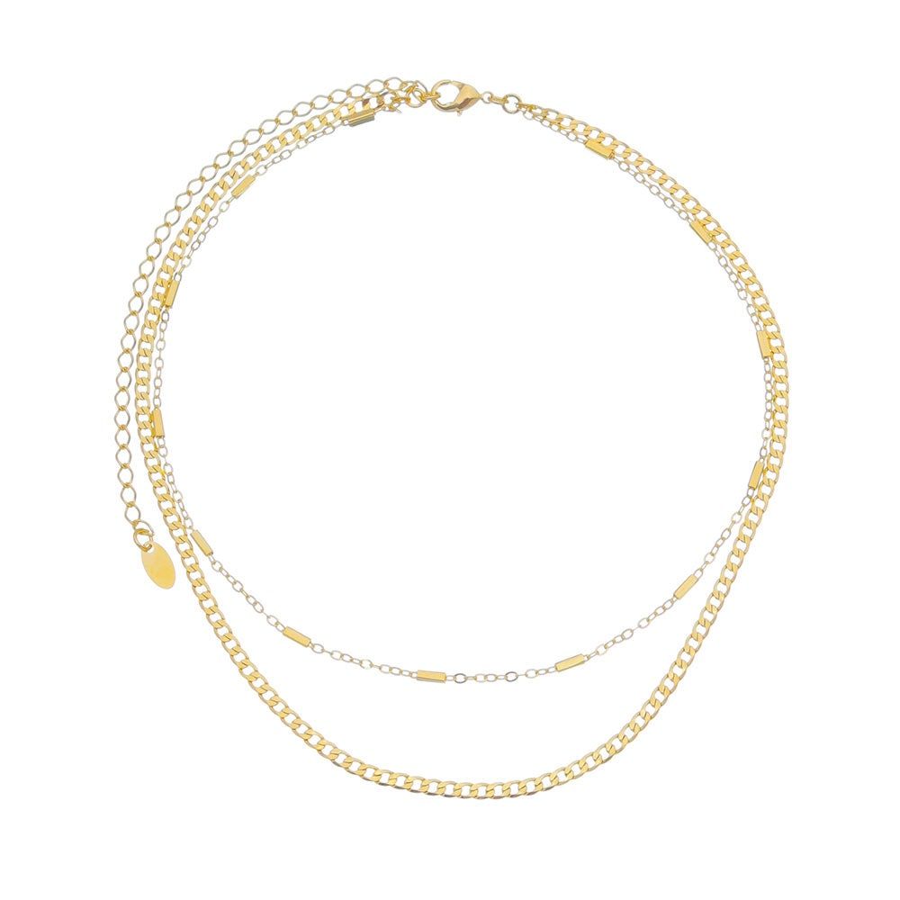 Choker Suzan 2 Voltas Folheada a Ouro 18k Piuka