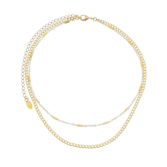 Choker Suzan 2 Voltas Folheada a Ouro 18k Piuka