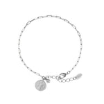 Pulseira São Bento Pingente Folheado em Ródio Branco Piuka