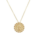 Colar Espírito Santo Medalha Zircônia Folheado a Ouro 18k Piuka