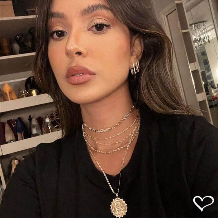 Choker 3 Voltas Zircônias Folheada a Ouro 18k Sossô Piuka