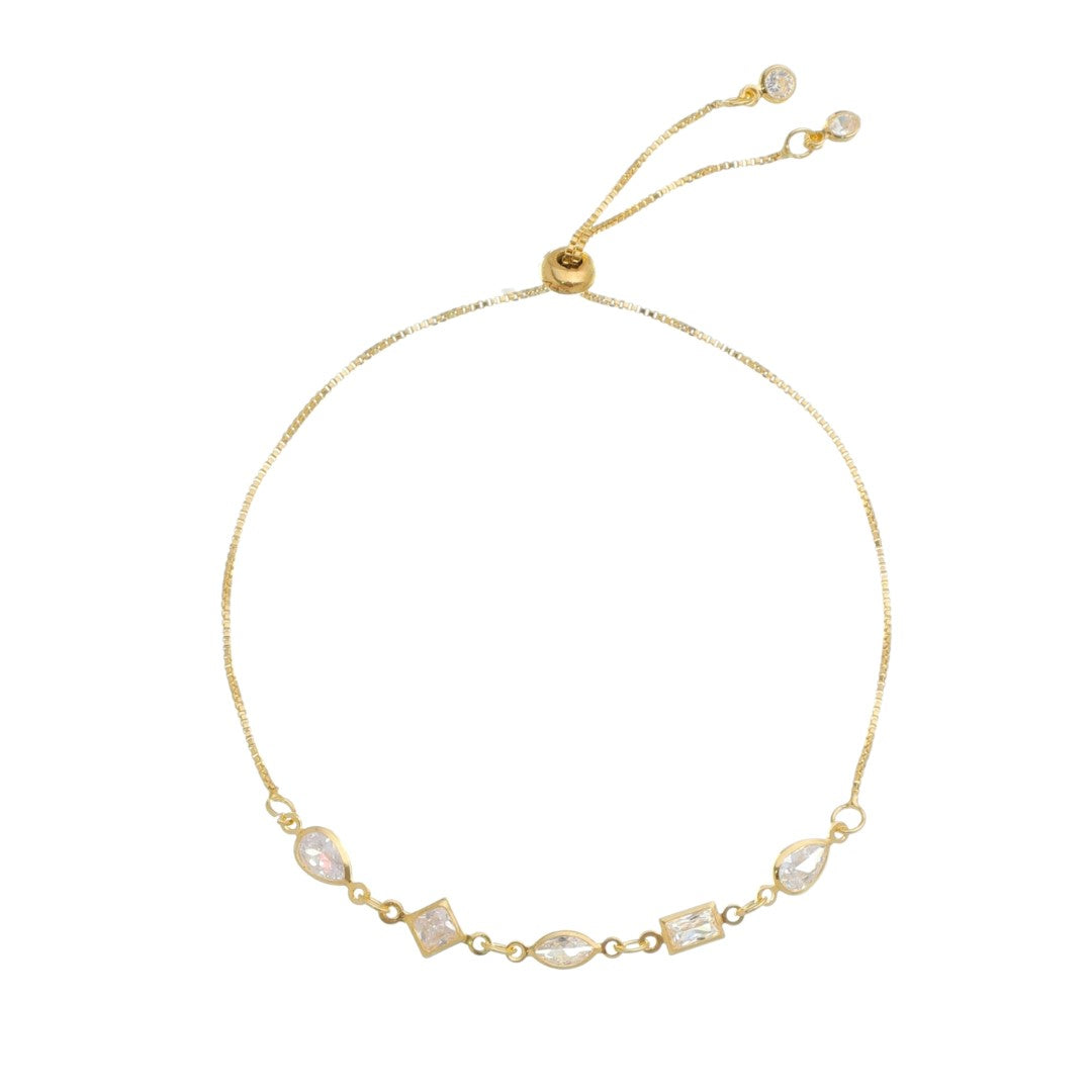 Pulseira Piuka Taty Zircônias Folheado a Ouro 18k