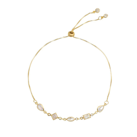 Pulseira Piuka Taty Zircônias Folheado a Ouro 18k