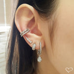 Piercing de Pressão Piuka  Candy Duas Voltas Zircônia Folheado em Ródio Branco