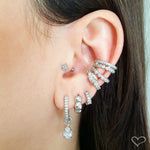 Piercing de Pressão Piuka  Candy Duas Voltas Zircônia Folheado em Ródio Branco