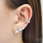 Piercing de Pressão Piuka  Candy Duas Voltas Zircônia Folheado em Ródio Branco