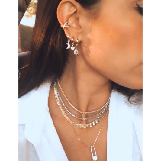 Brinco Argolinha Ana Gota Zircônia Folheado a Ouro 18k