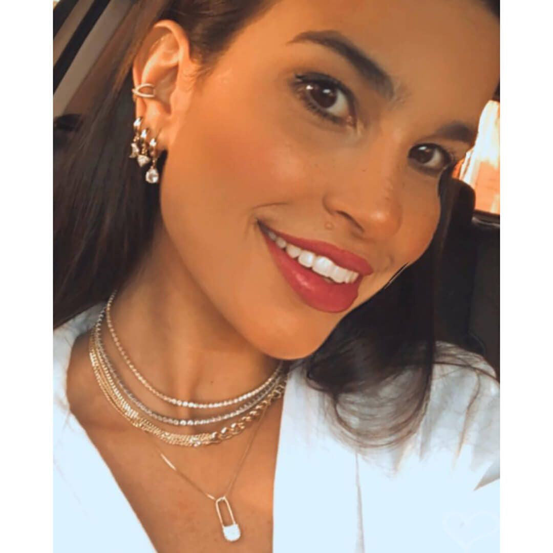 Brinco Argolinha Ana Gota Zircônia Folheado a Ouro 18k