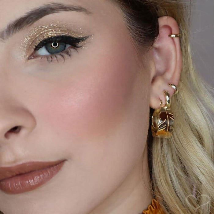 Brinco Argolinha Lala G Folheada a Ouro 18 K