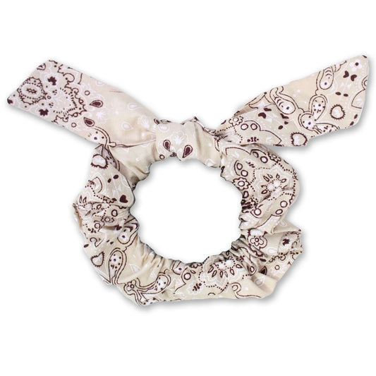 Scrunchie/lacinho Piuka Lenço Bege