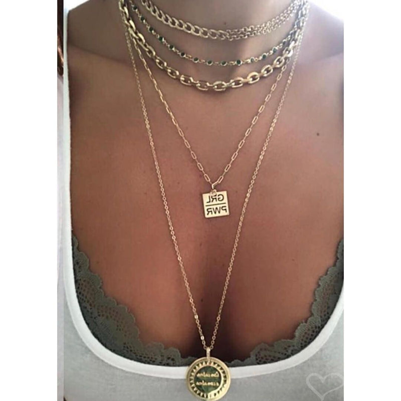 Colar Piuka Girl Power Folheado a Ouro 18k