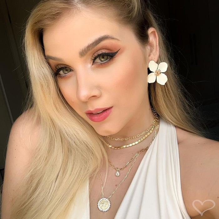 Colar São Bento Medalha Zircônia Folheado a Ouro 18k