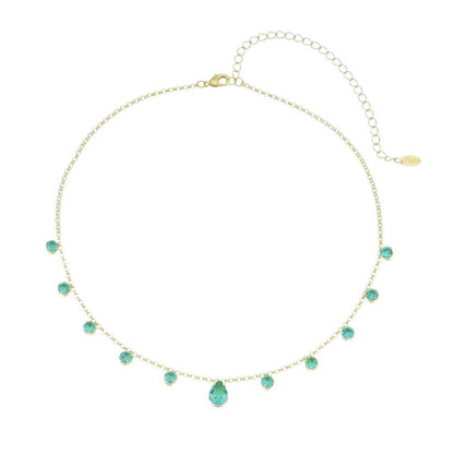 Choker Piuka Muriel Zircônias Turmalina Folheada a Ouro 18k