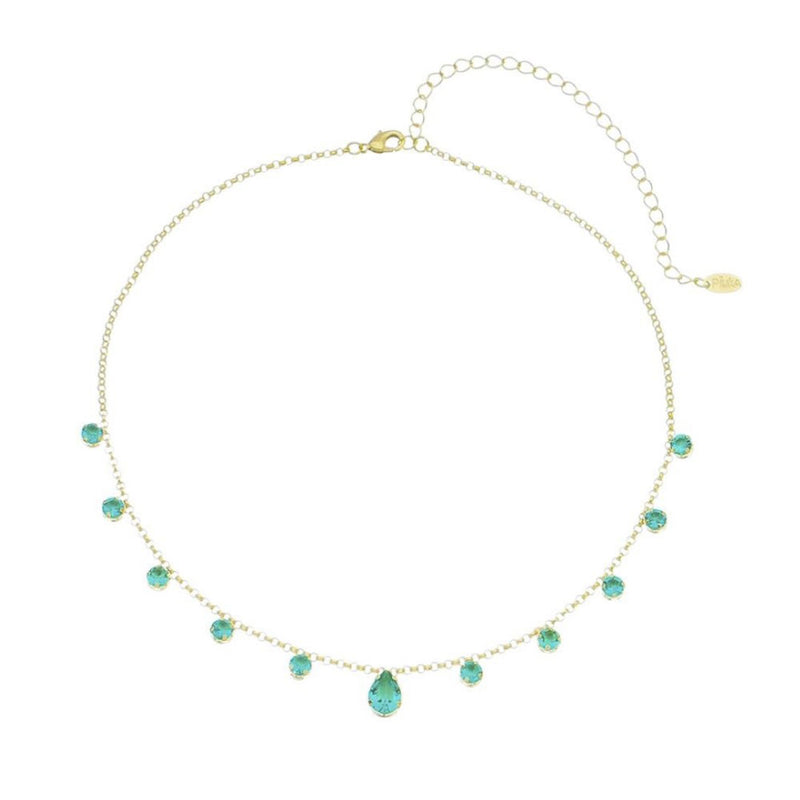 Choker Piuka Muriel Zircônias Turmalina Folheada a Ouro 18k