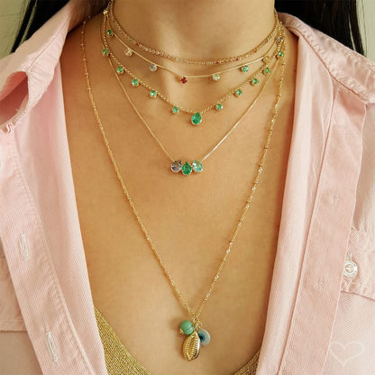 Choker Piuka Muriel Zircônias Turmalina Folheada a Ouro 18k
