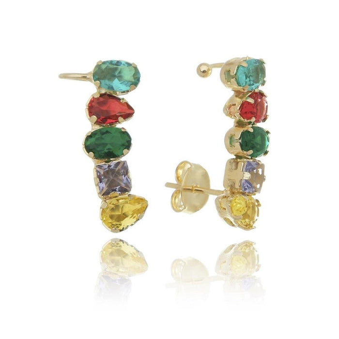 Brinco Ear Cuff Aura Zircônia Folheado a Ouro 18k