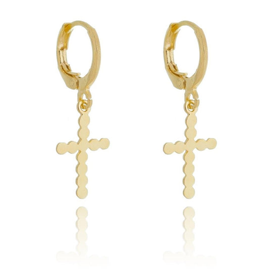 Brinco Argolinha Tamara Cruz Folheado a Ouro 18k