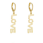 Brinco Argolinha Amalia Love Folheado a Ouro 18k