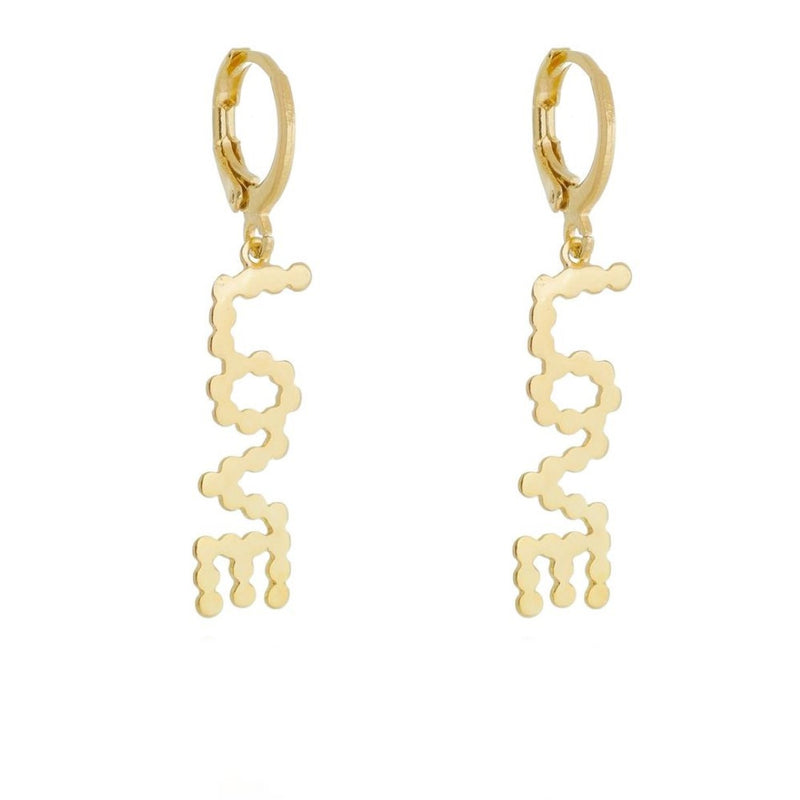 Brinco Argolinha Amalia Love Folheado a Ouro 18k