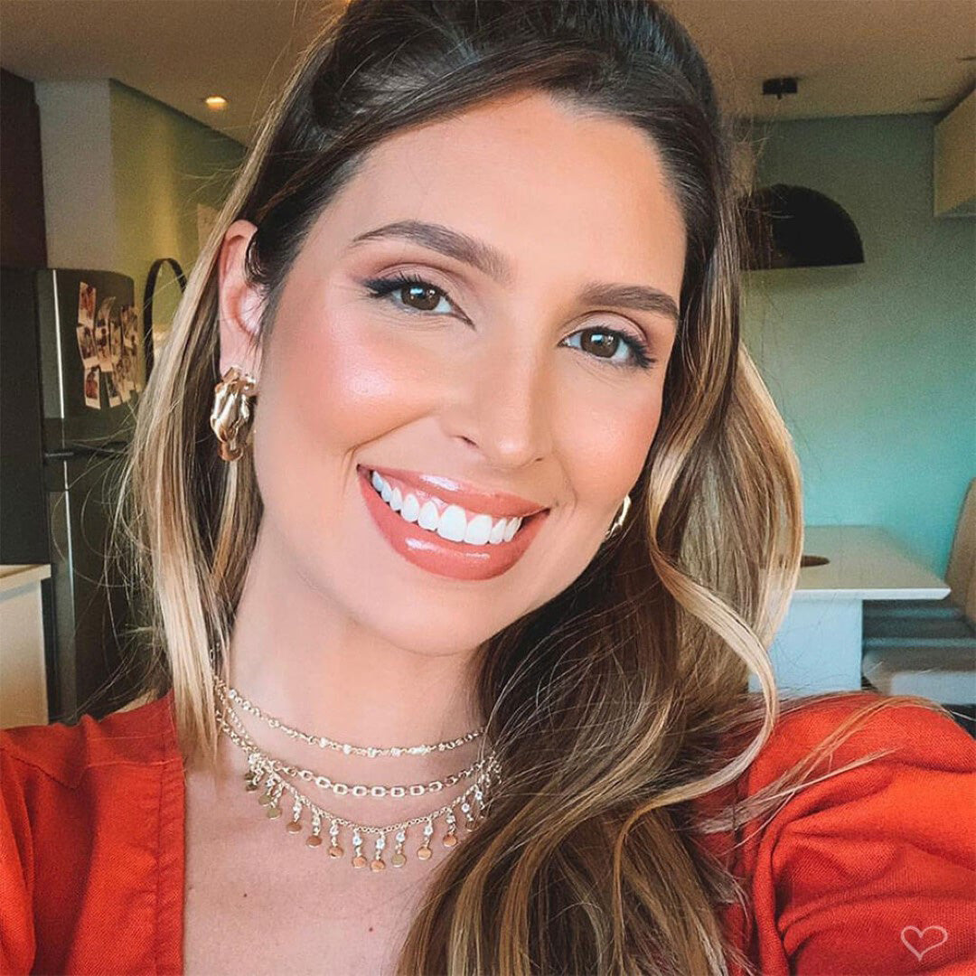 Choker Piuka Kami Zircônias e Medalhinhas Folheada a Ouro 18k