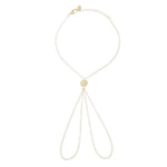 Pulseira de Mão Soraia Mini Medalhas Folheada a Ouro 18k