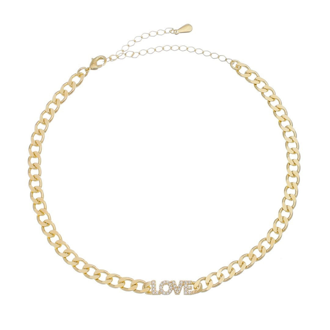 Choker Zircônias Folheada a Ouro 18k Kel Love
