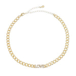 Choker Zircônias Folheada a Ouro 18k Kel Love