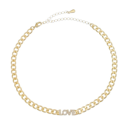Choker Zircônias Folheada a Ouro 18k Kel Love